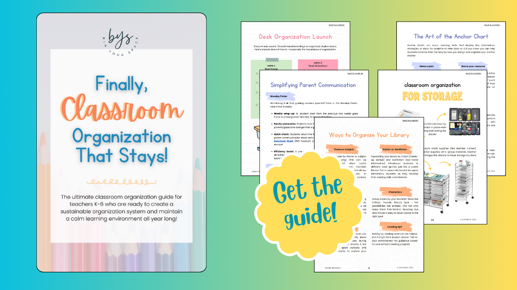 Classroom Organization DIY Guide