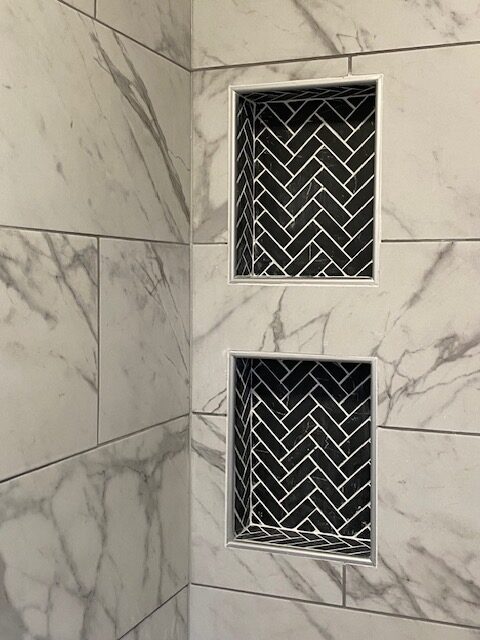 tile for niche in the small bathroom shower