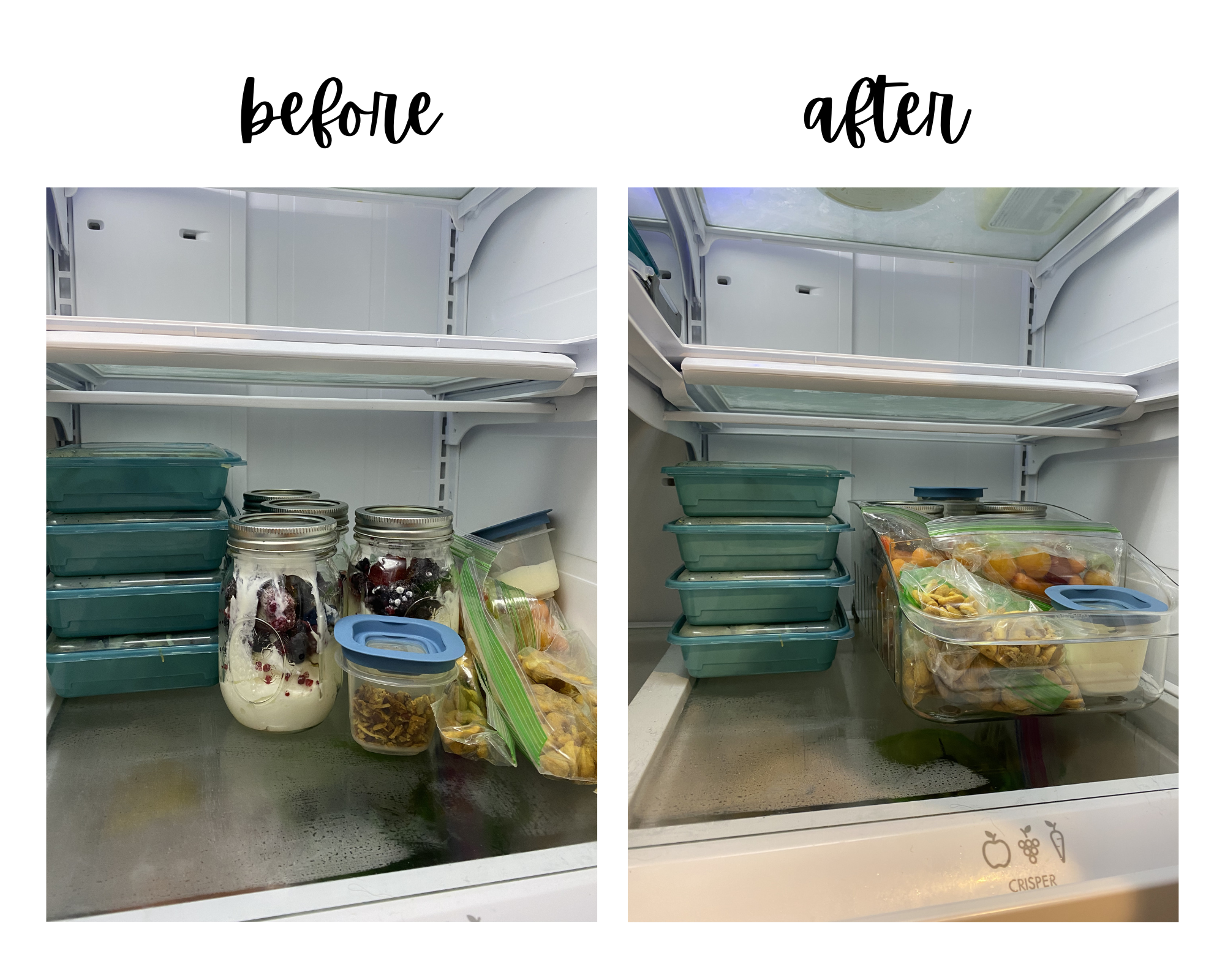 The RollOut® Fridge Drawer from YouCopia I used as a fridge organizer for snacks or food prep.