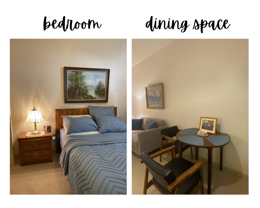 small space living for right-sizing your home in the bedroom and dining room